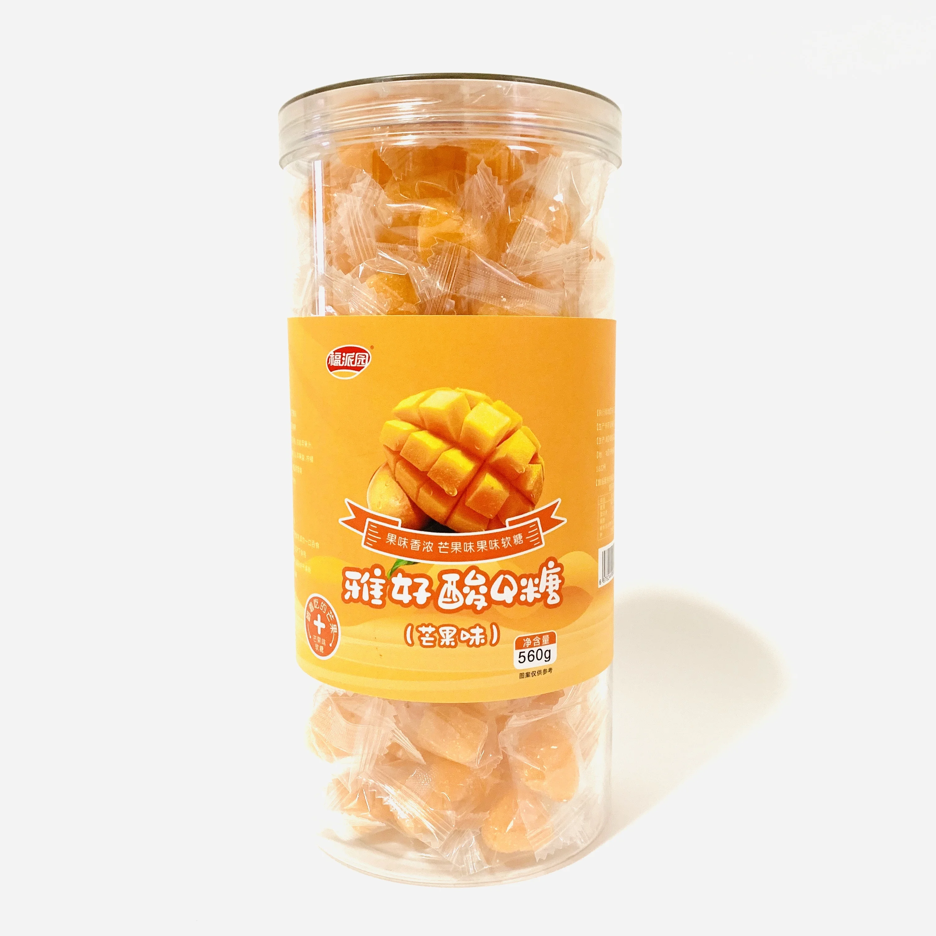 Лидер продаж в индивидуальную упаковку с фруктовым вкусом форме сердца манго мягкие конфеты сахарным покрытием Мармеладные Конфеты
