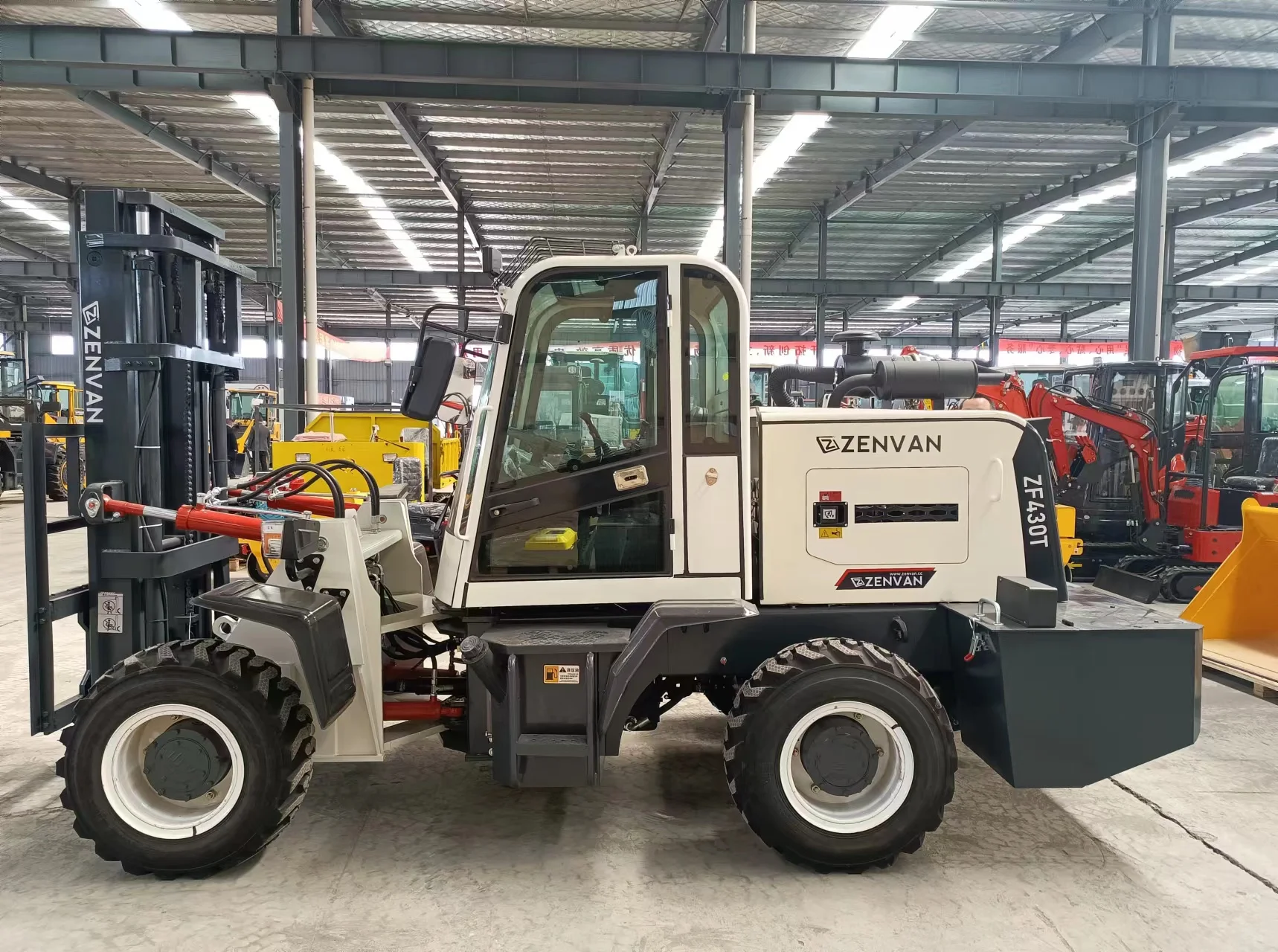 3 ton off-road forklift, 4 wheel drive, multi-purpose forklift ZF430T