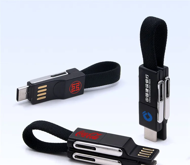 Mobile Phone Cable Usb 2.0 Cable Flat Cable Keychain Magnetic Data Line Promotion Gift