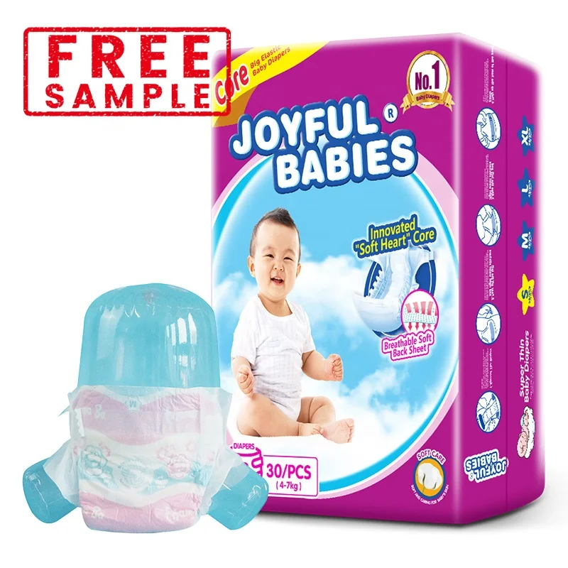 Hexing OEM Baby Diapers Grade A Manufacturers Wholesale Bulk Disposable Baby Diapers Nappies For Babies