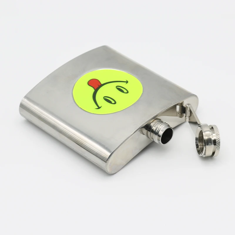 
Flask manufacturers 18/8 stainless steel whiskey flask 6oz round hip flask 