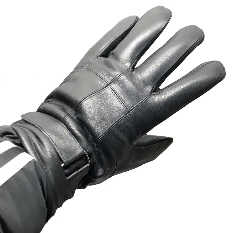 Мужские зимние меховые перчатки, теплые Утепленные перчатки для верховой езды, кожаные перчатки из овчины и меха, оптовая продажа с завода