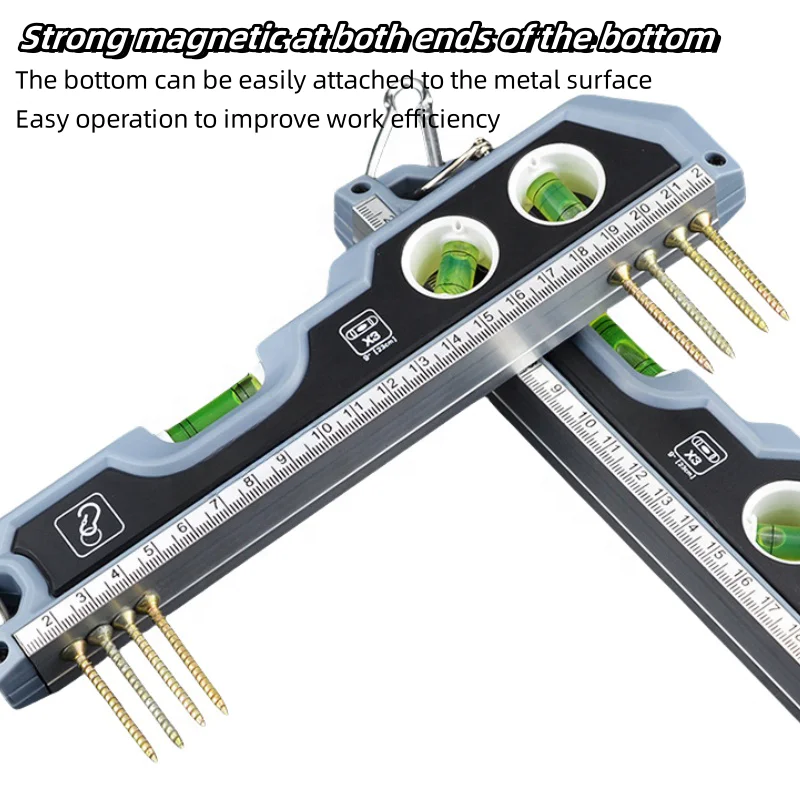 High Precision Strong Magnetic Small Multi-functional Household Industrial Measuring Ruler Balance Ruler Level
