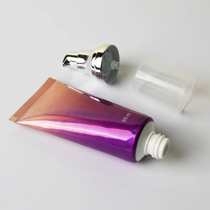 Молоко-косметический контейнер выдавливающая пластиковая трубка алюминиевая для крема глаз 60 г пустая Косметическая