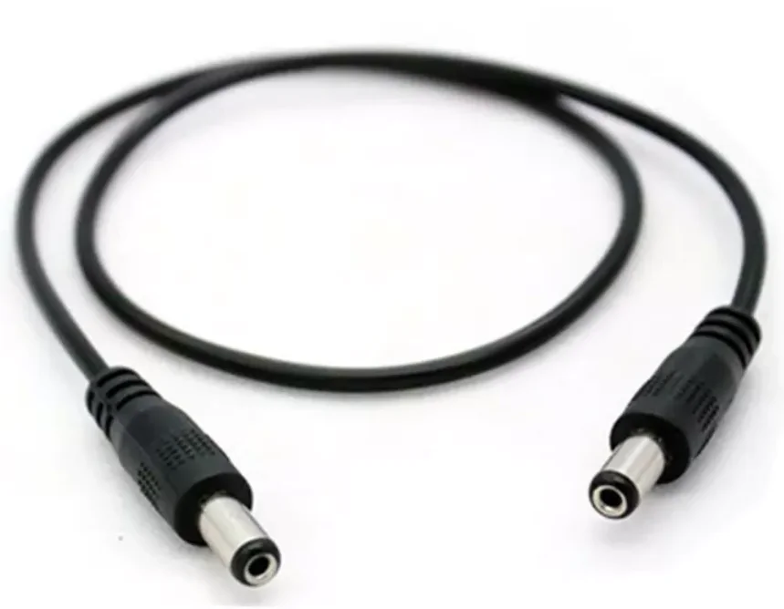 DC cable male to male 5.5*2.1mm monitoring power cable 0.25m 0.5m 1m 2m double male 22awg round hole charging cable