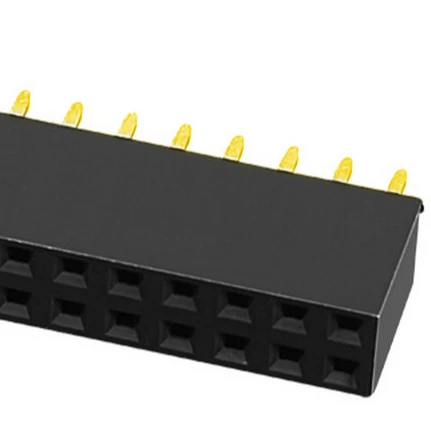 2,54 мм H = 5,7, 7,1, 8,0, 8,5, 11,0, 12,0 мм Женский Разъем Y-типа, двухрядный прямой гнездовой разъем, 40-контактный, с гальваническим покрытием