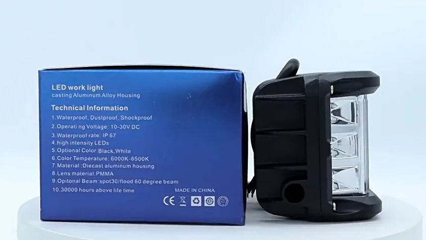 SUV 2-piece strobe LED work light, 3color side Shooter  Spotlight road driving fog light SUV ATV UTV truck tractor car boat