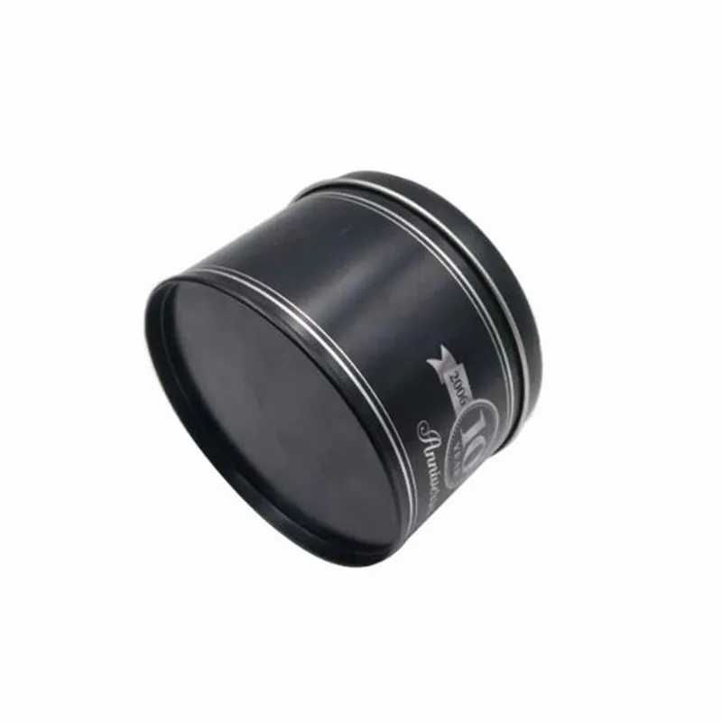 
Food Grade Round Empty Matt Black Metal Tea Can/Coffee Tin Box/Tin Container Box Metal 
