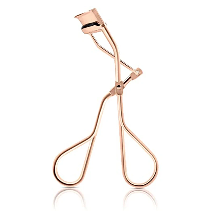 Wholesale high quality custom logo rose gold portable eyelash curler with Satin Bag to get Gorgeous Eye Lashes Now
