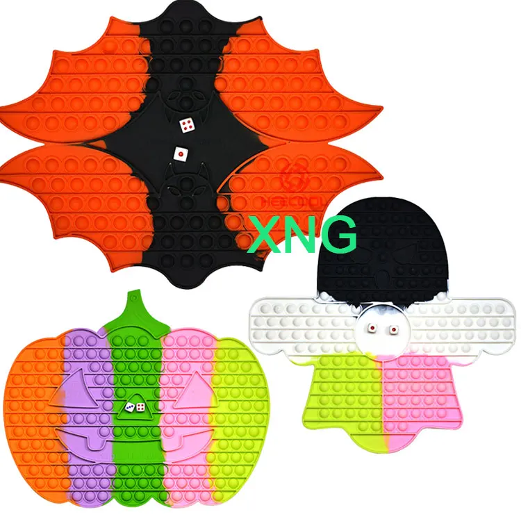 40cm kids halloween pumpkin ghost christmas push pop toy push pop big push pop game board Bubble Fidget Sensory fidget chess