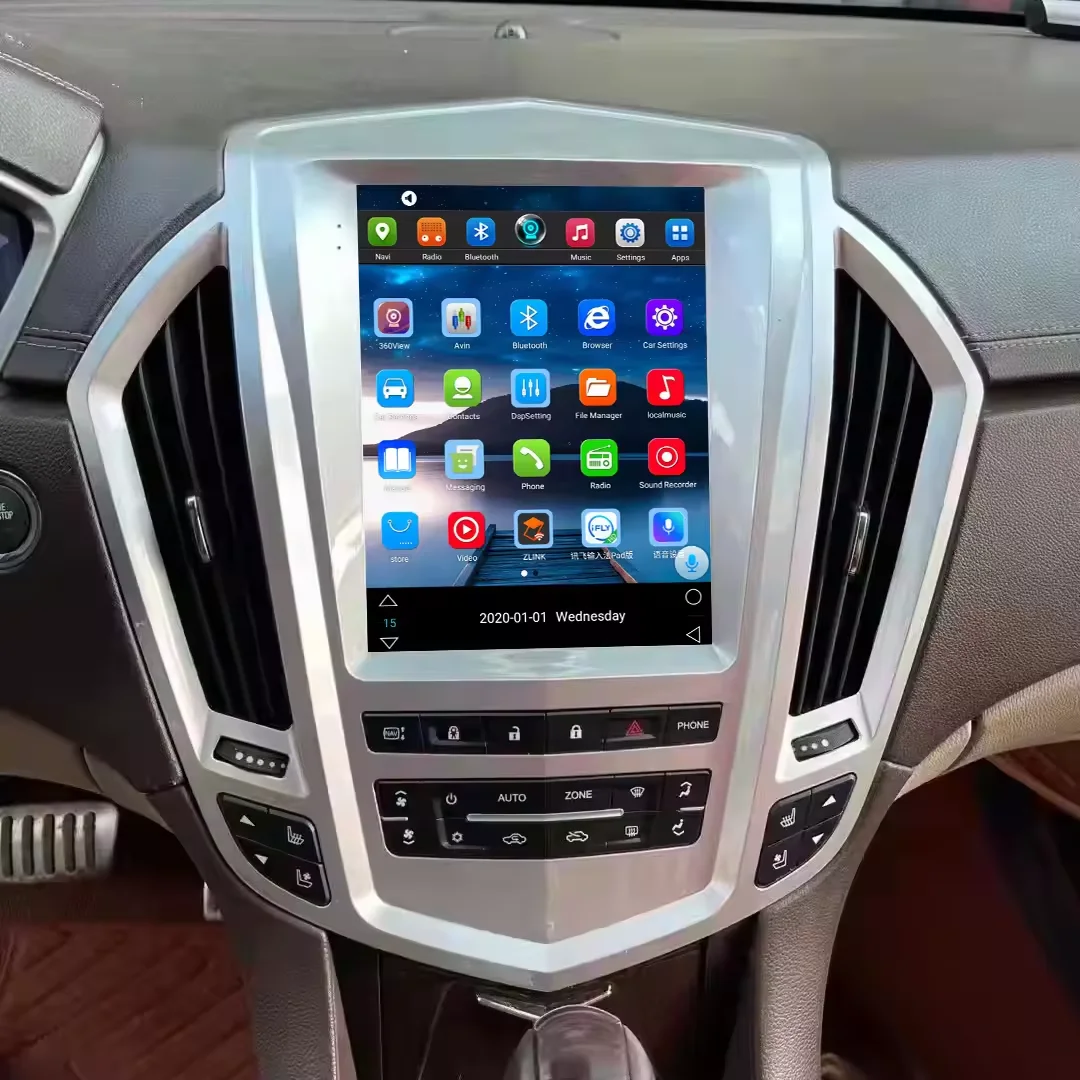 Strongseed  carplay Android auto navigator for Tesla style Cadillac SRX 2009-2012 vertical screen car gps dvd radio player