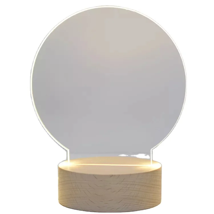 Hot Sale Effect Acrylic 3D Decoration Creative Message Board Night Light With High Quality Customized Notebook Table Lights