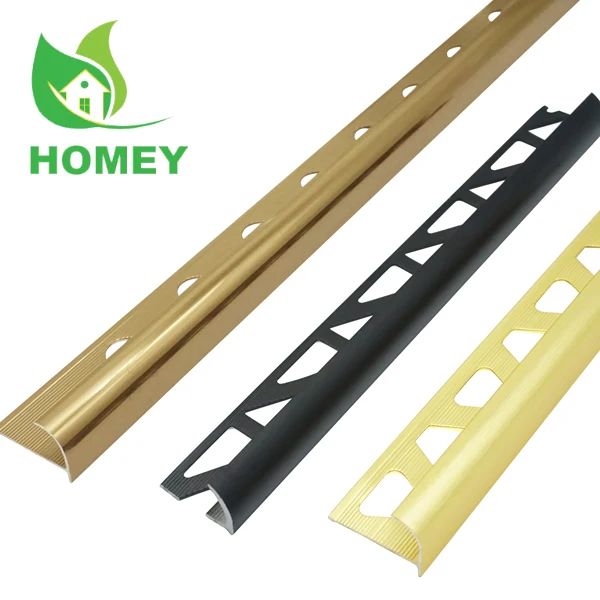 
low price modern wall edging strip outside corner tile trim flexible chrome metal strips 