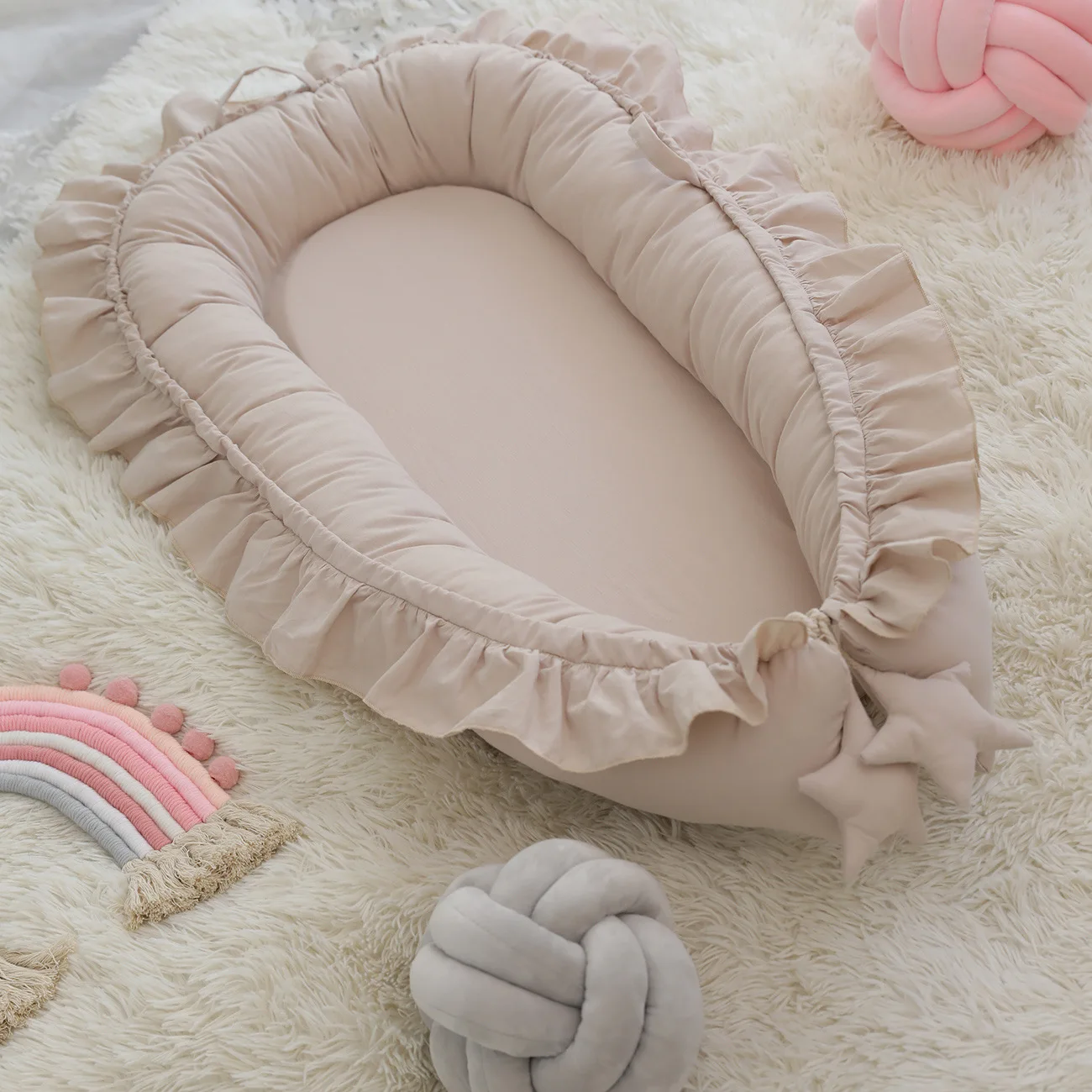 Luxury Newborn Shower Gift Organic Cotton Womb Bionic Mattress Co Sleeping Crib Baby Nest Lounger Nest Bed