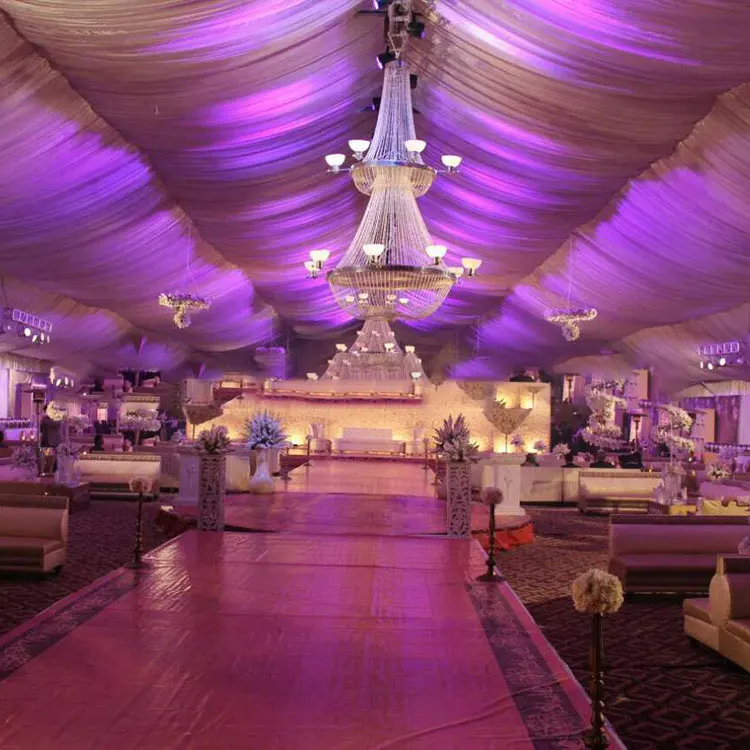 Outdoor Luxury Exquisite Design Wedding Tents Ceiling Drape Romantic Wedding Tent