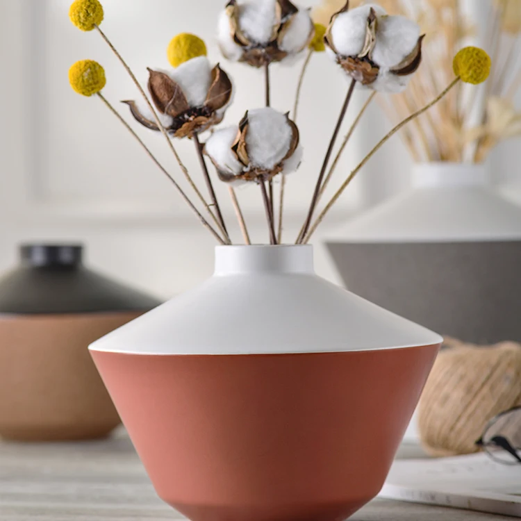 Wholesale New Stylish Wedding Bud Flower Vase Ceramic Vases for Home Decor