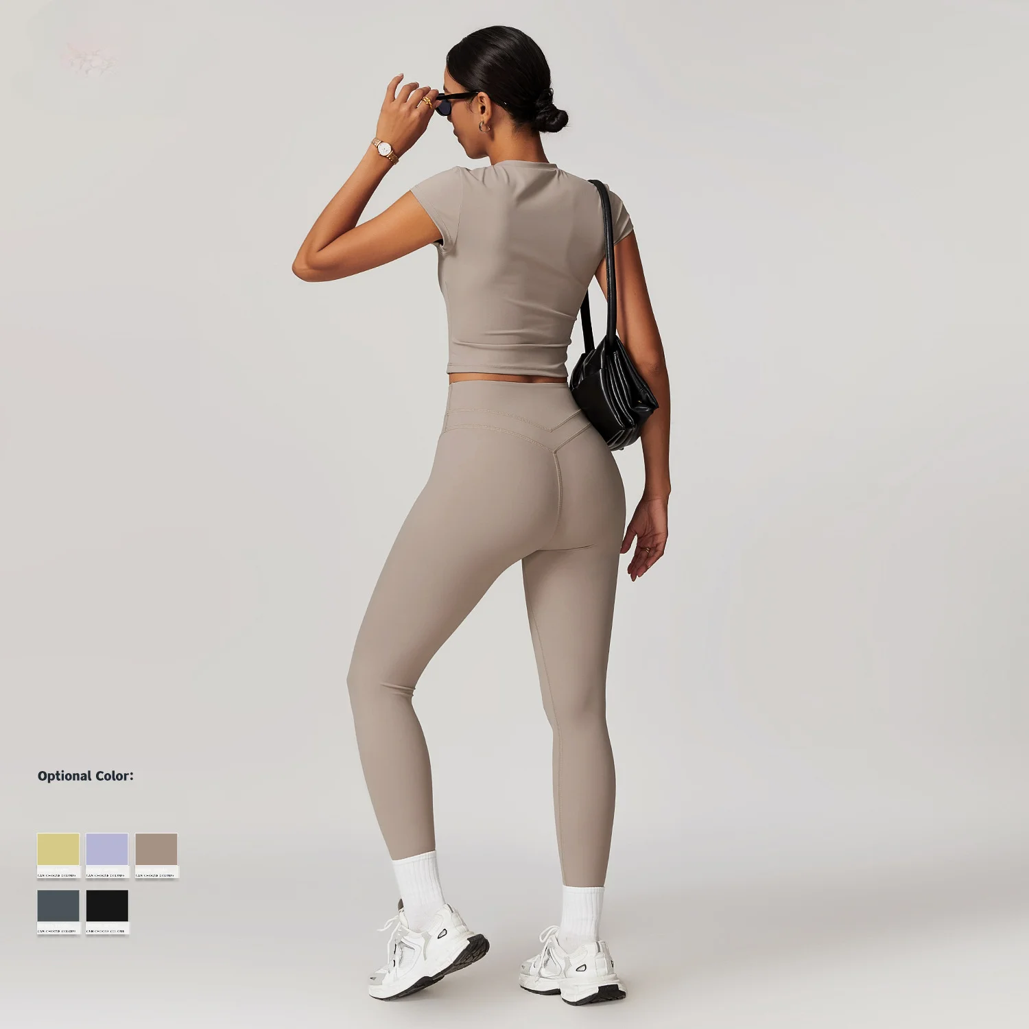 2024 Custom High Quality Yoga Bra Shorts Pants Vest Short Sleeve 5 Pieces Yoga Set Gym Fitness Sets For Women