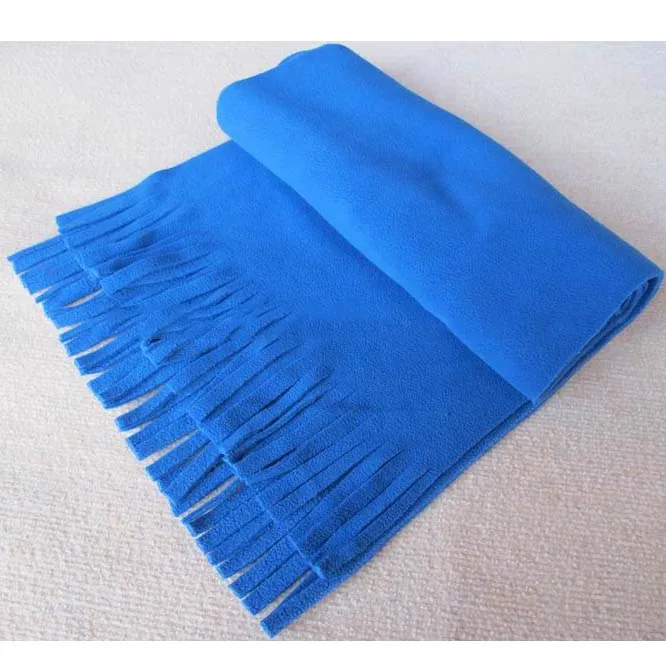 custom cheap polar fleece scarf winter worm polarfleece scarf
