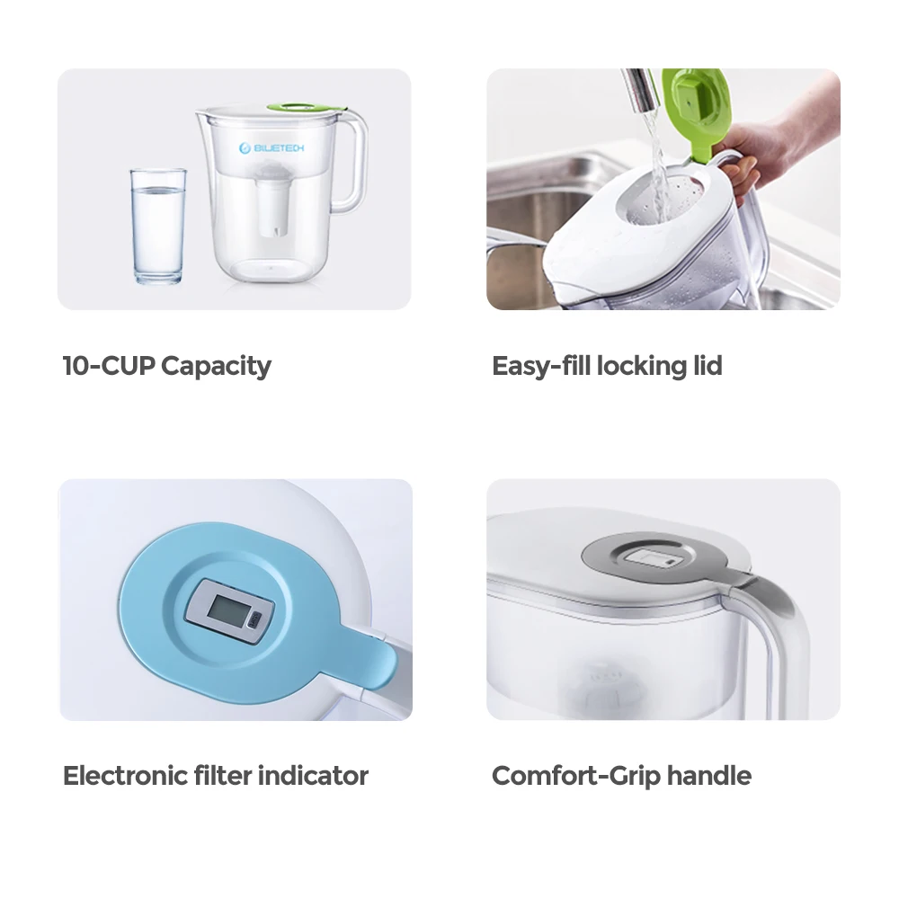 High Water Capacity Potable Household Drinking Water With Filter Remove Bacteria Filter Pitcher Jug