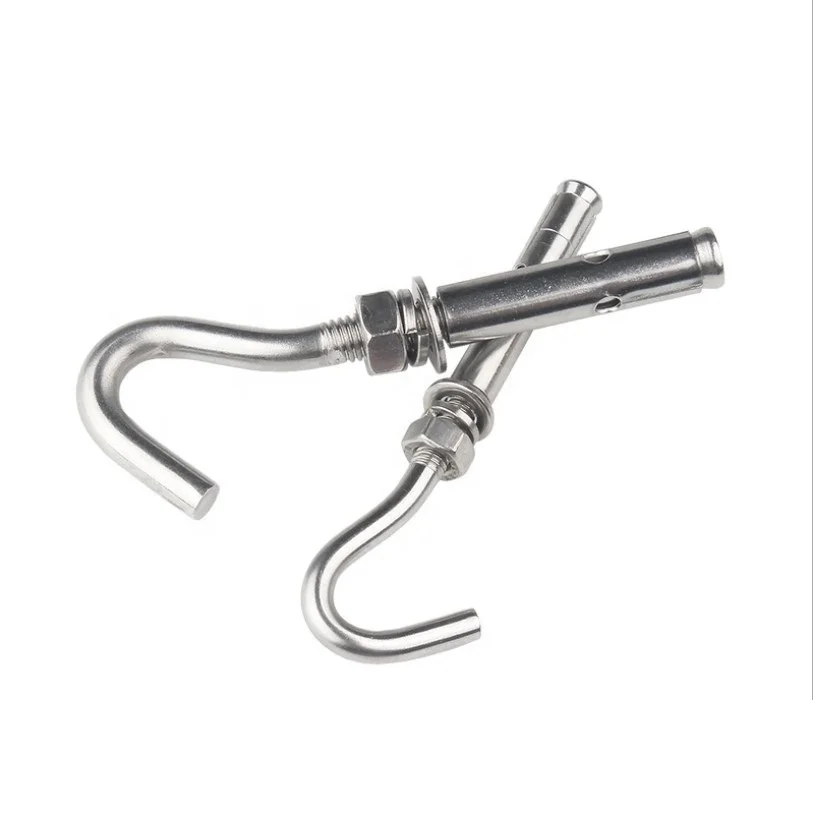 M8 M10  stainless steel 304 316 Fan Hanging eye type open hook expansion sleeve anchor bolt
