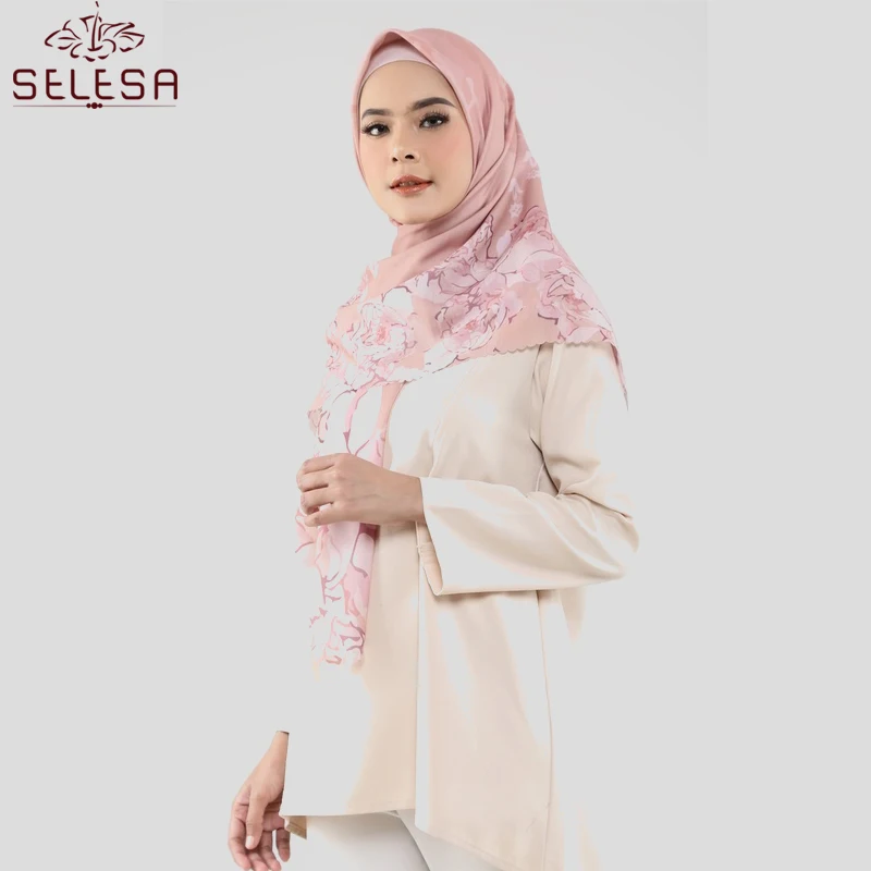 Tudung Bawal New High Quality Wholesale Scarves Scarf Pleated Crinkle Satin Hijab For Muslim Women Georgette Hijabs