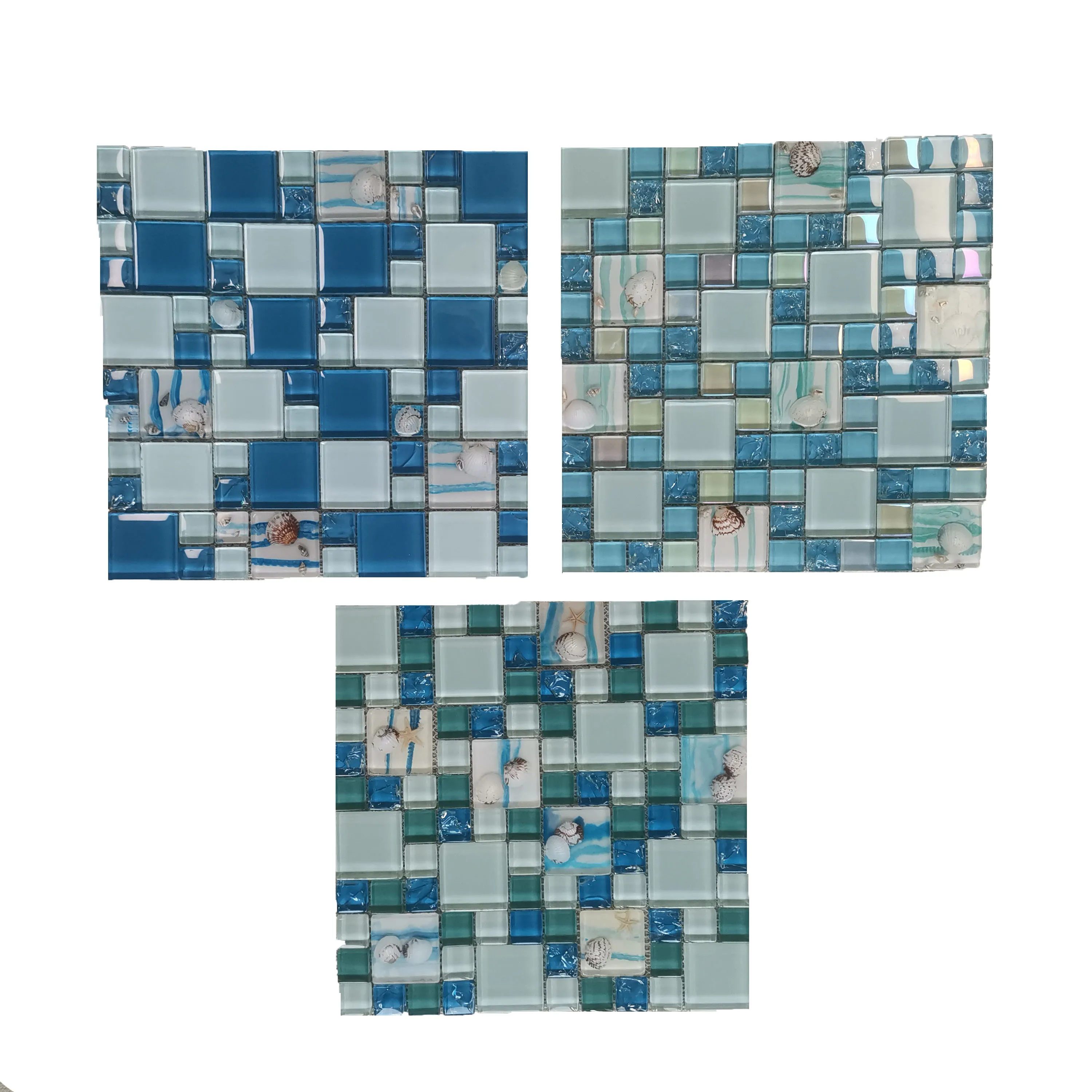 Mosaic Tile Glass Mosaic Blue for Decoration Hot Sale Popular Mix Color Glass Mosaic Tile for Wall Decoration