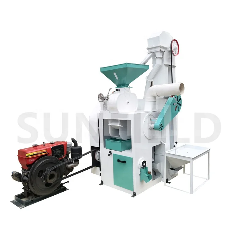 Best Selling Complete Set Rice Mill From Real Rice Milling Grain Processing Machinery  Rilce Mill With Diesel Engine