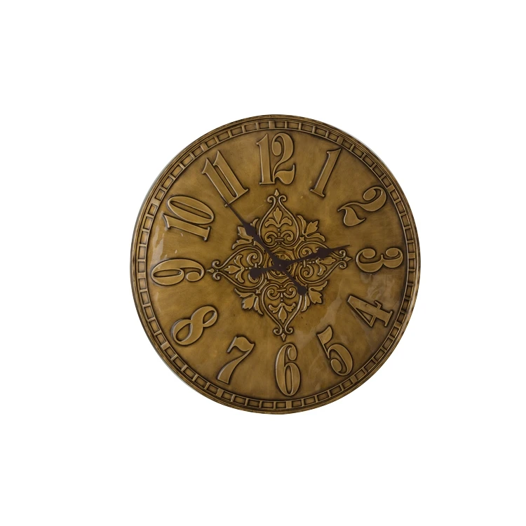 Retro Antique  Home Decorative   Numbers Wall Clock Brass Vintage Clock