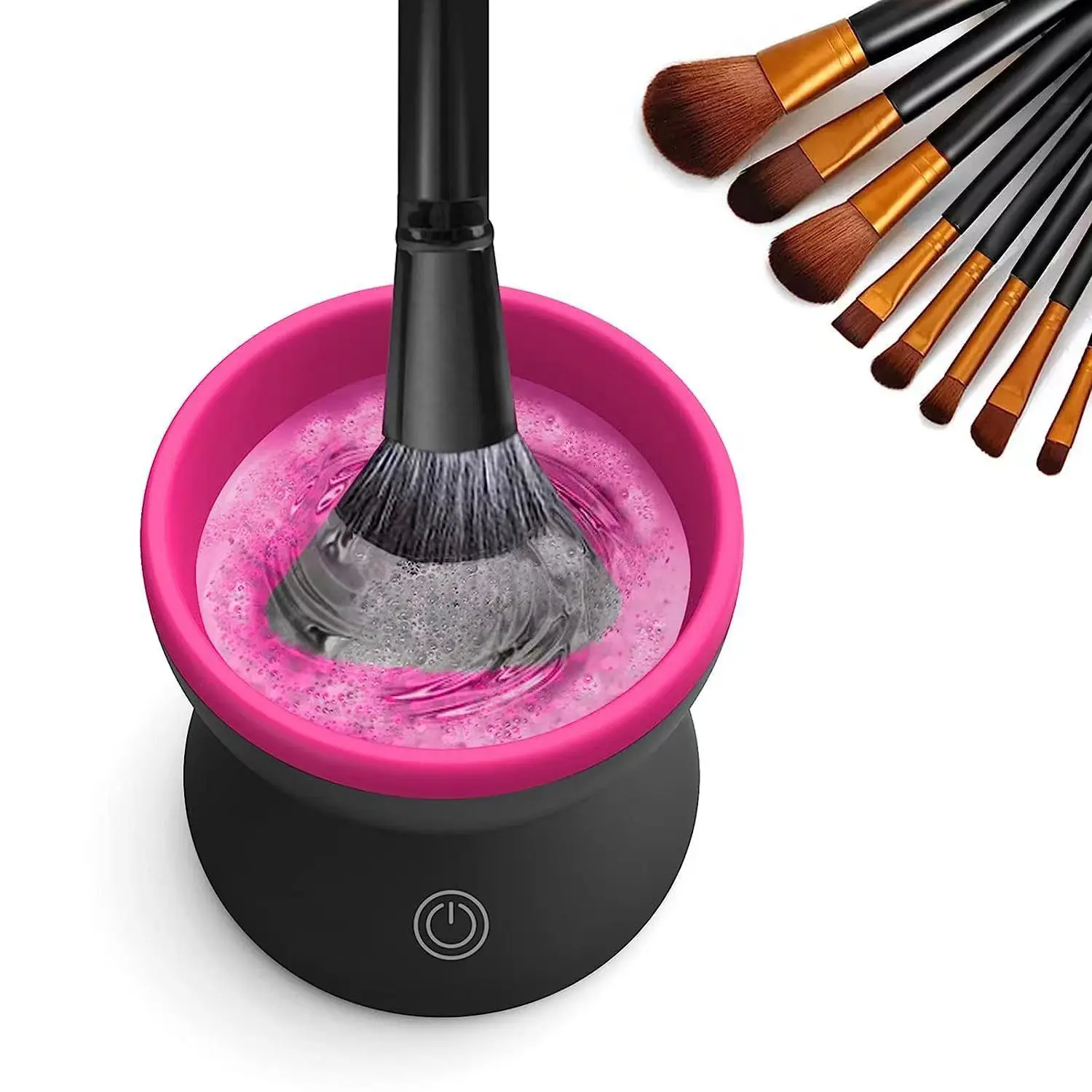 Portable Automatic Electric Silicone Cosmetic Cleaning Tools Private Label USB Spinner Wash Makeup Brush Cleaner