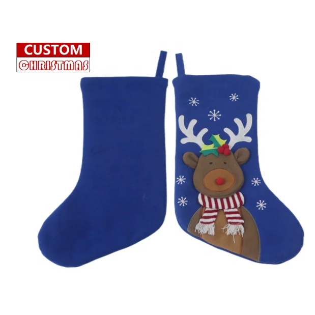 New Fashion Custom design high quality promotional Wholesale Red Christmas hanging decoration gift socks