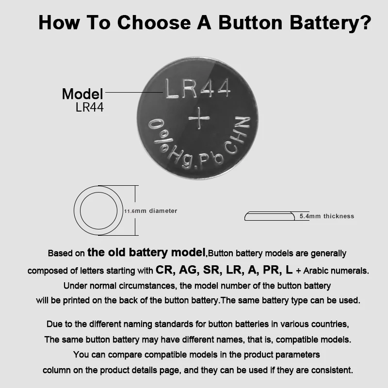 PUJIMAX 50Pcs/Boxed Lr44 Coin Cell Battery universal AG13 1.5V Alkaline Button Cell Battery For Electronic calendar Calcuator