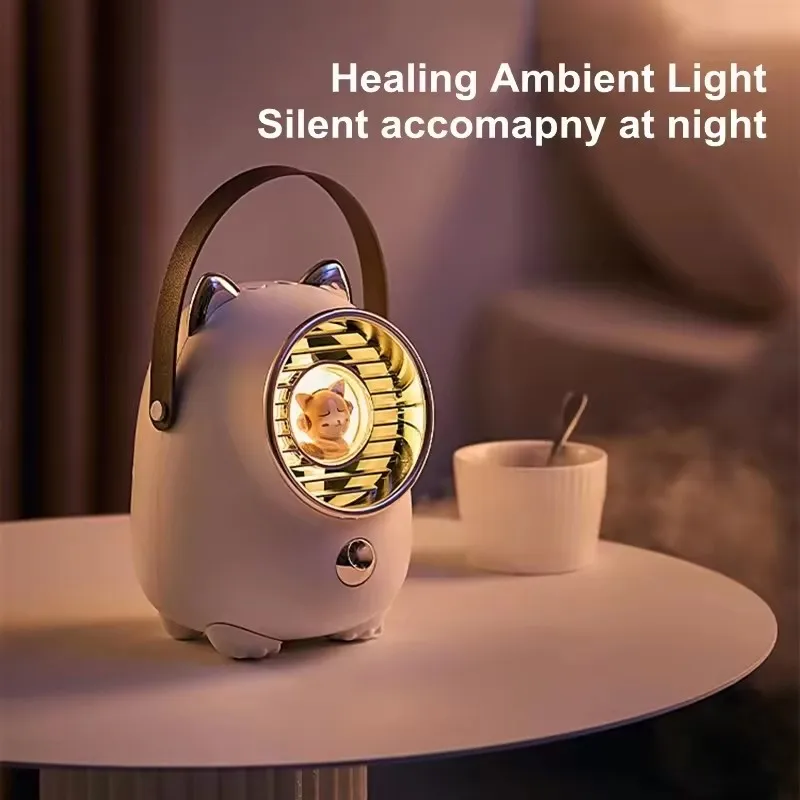 Summer Battery Charging Cooling Turbine Water Cold Fan USB Desktop Humidity Spray Small Fan Battery Fan