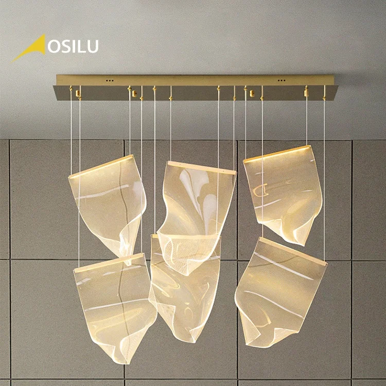 Custom Made Large Indoor Decoration Project Fixture Hotel Villa Modern Led Pendant Light