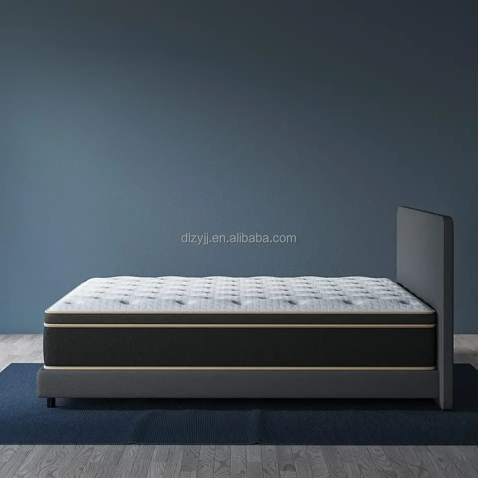 Euro Pillow Top full size plush mattress pocket spring bedroom mattress compressed roll up mattress