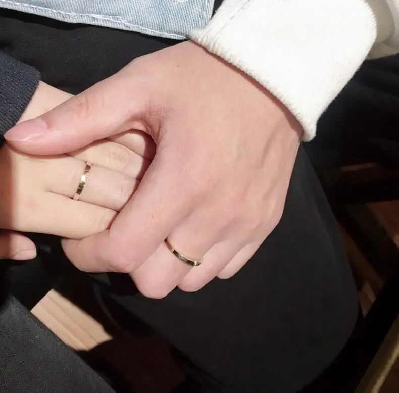 Custom 9K 14K 18K Real Solid Gold Engagement Couple Ring Moissanite Diamond Wedding Rings