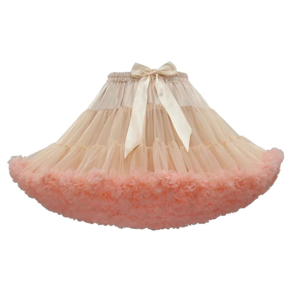 40cm Long-25 Different Color-Free Size-Wholesale Cheap Lolita Slips Skirt Adult Tutu Skirt Tulle Puffy Dress Crinoline Petticoat