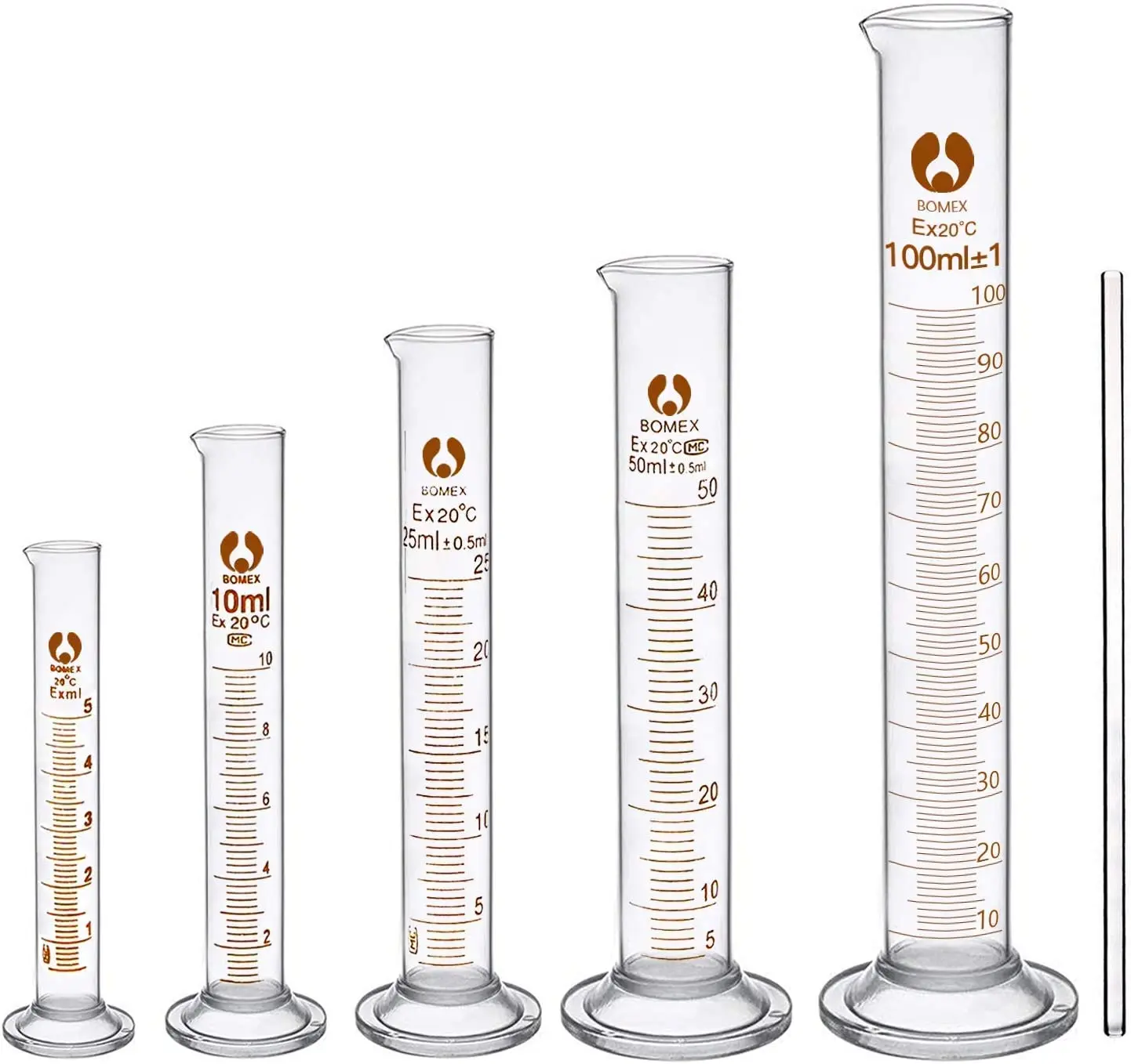 Лабораторный боросиликат 3,3 мерный цилиндр 5 мл 10 мл 25 мл 50 мл 100 мл