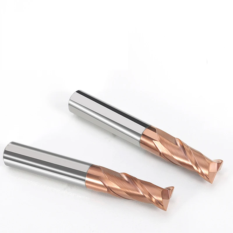 Wholesale Hrc55 Solid Carbide Coated Milling Cutter 2 Flute Tungsten Steel Keyway endmill Flat End Mill for cnc tooling