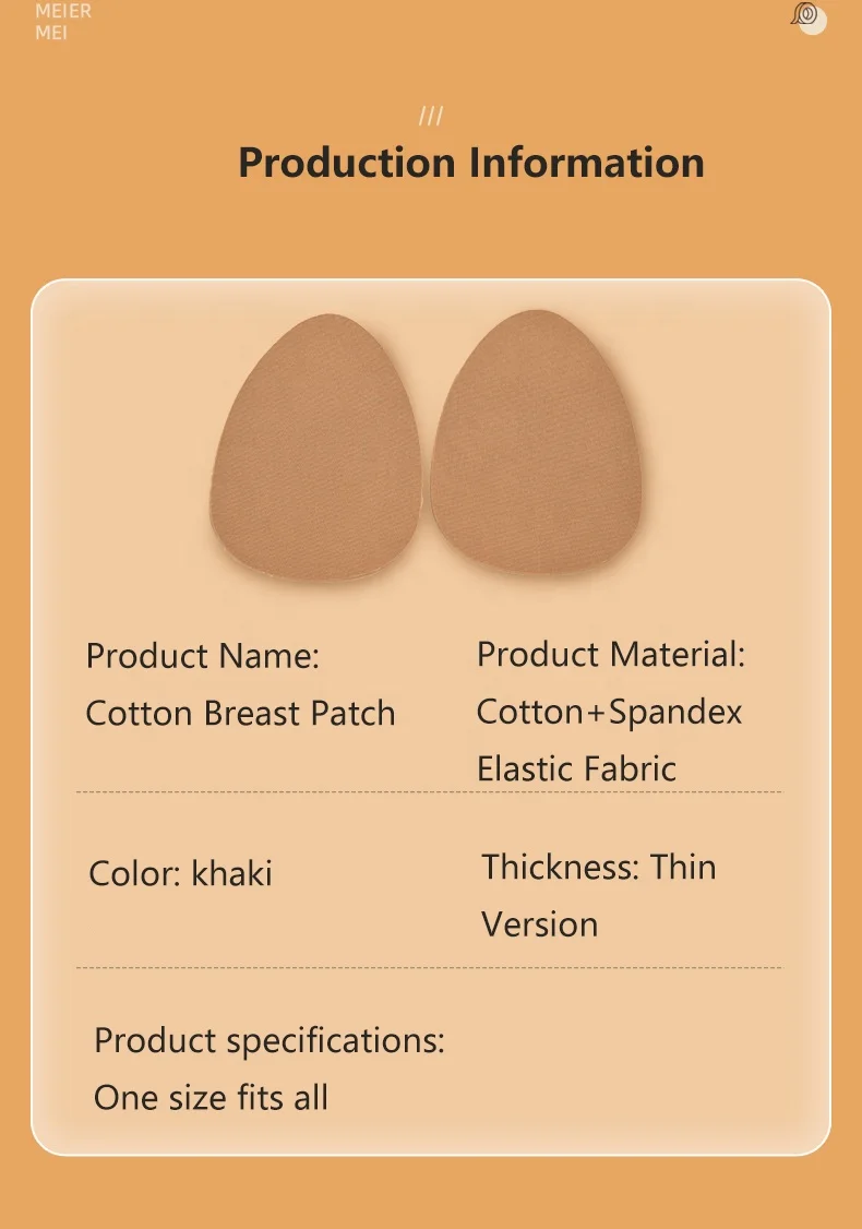 Custom Disposable Cotton Fabric Breathable Nipple Cover Push Up Nipple Pasties Sexy Large Nipple Covers