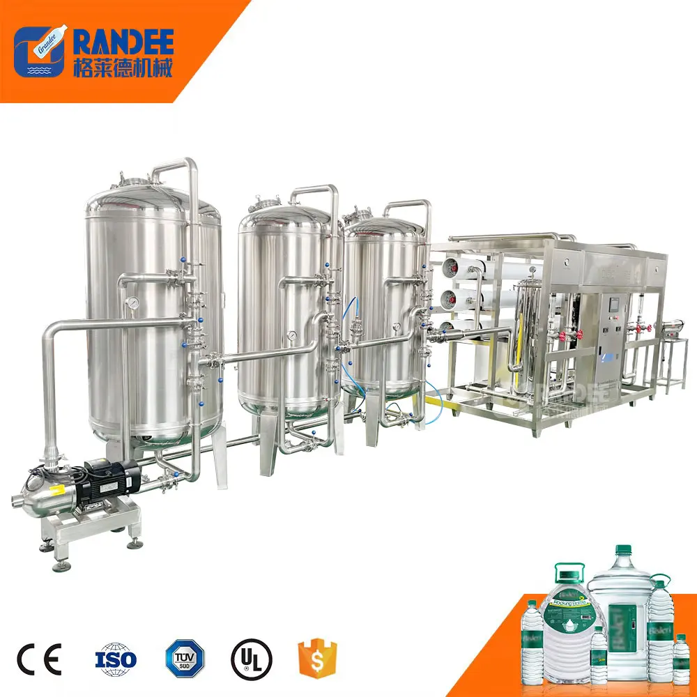 Sand carbon filter ozonator for drinking water purification and bottling plant