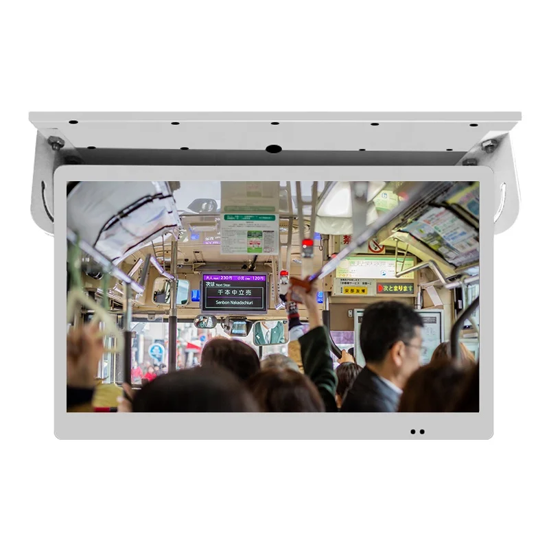Hanging Multimedia Information Terminal 24 Inch Bus Digital Advertising Display Screen