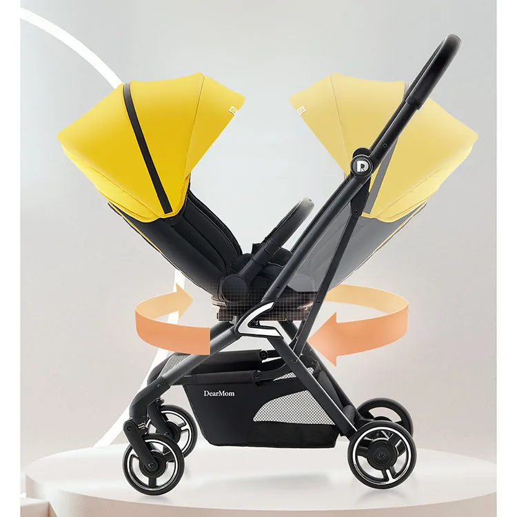 High-view Shock-absorbing custom aluminium foldable stair climbing push baby walkers