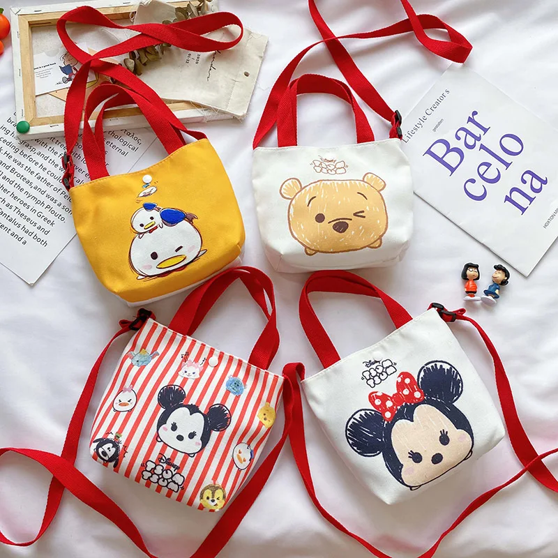 2022 New Cartoon Crossbody Bags for Children Animal Mermaid  Printing  Girls Handbags Multifunctional Canvas Bag
