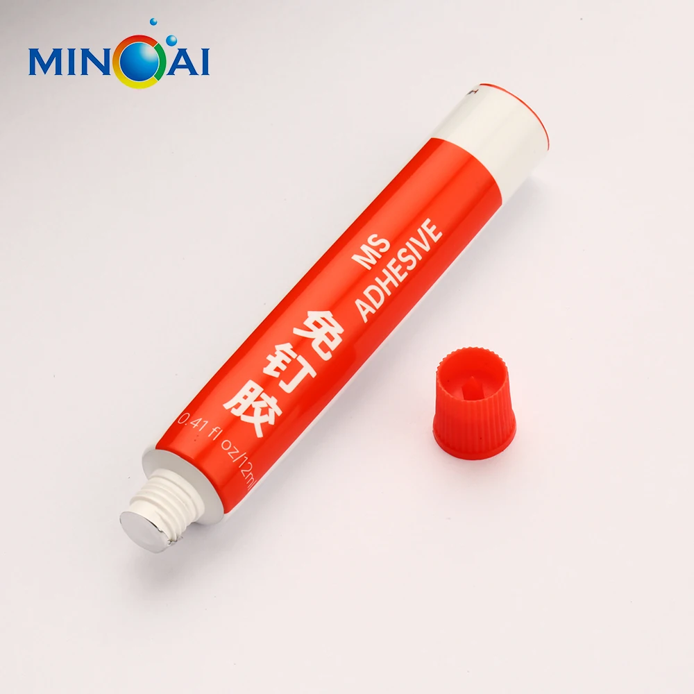 Custom Printed Empty MS Adhesive Glue Stick Tube Plastic Packaging