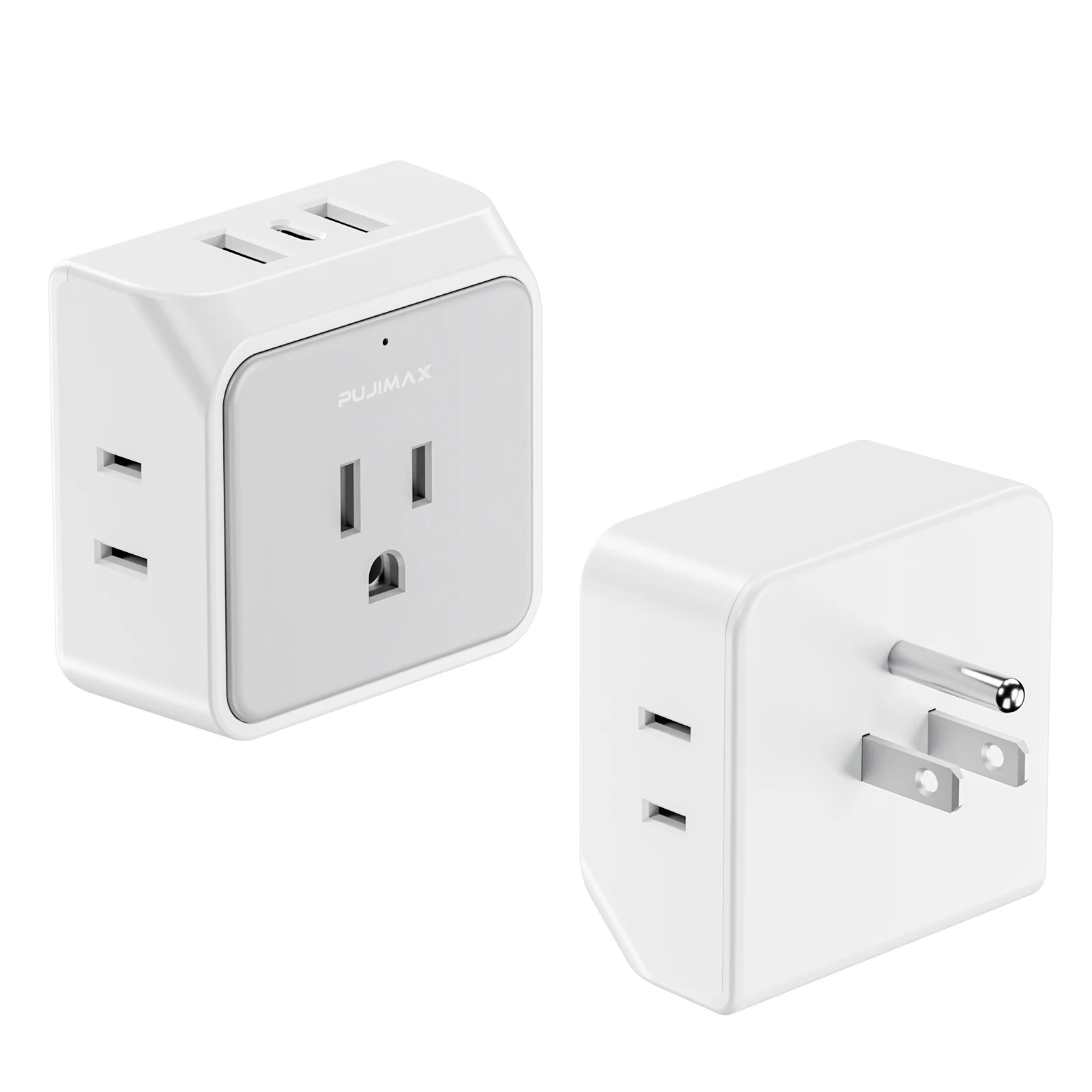 PUJIMAX портативный дорожный адаптер с USB-портом Type-C зарядное устройство розетка настенная для мебели универсальная дорожная США