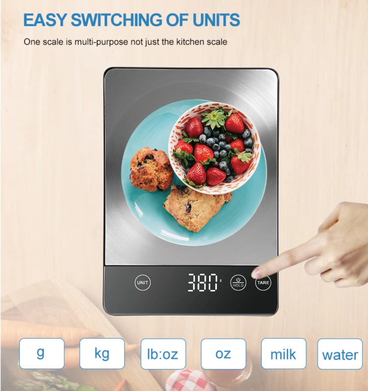 High Quality Led Display stainless steel Electronic Balance Digital Food Scale Kitchen Weight Scale