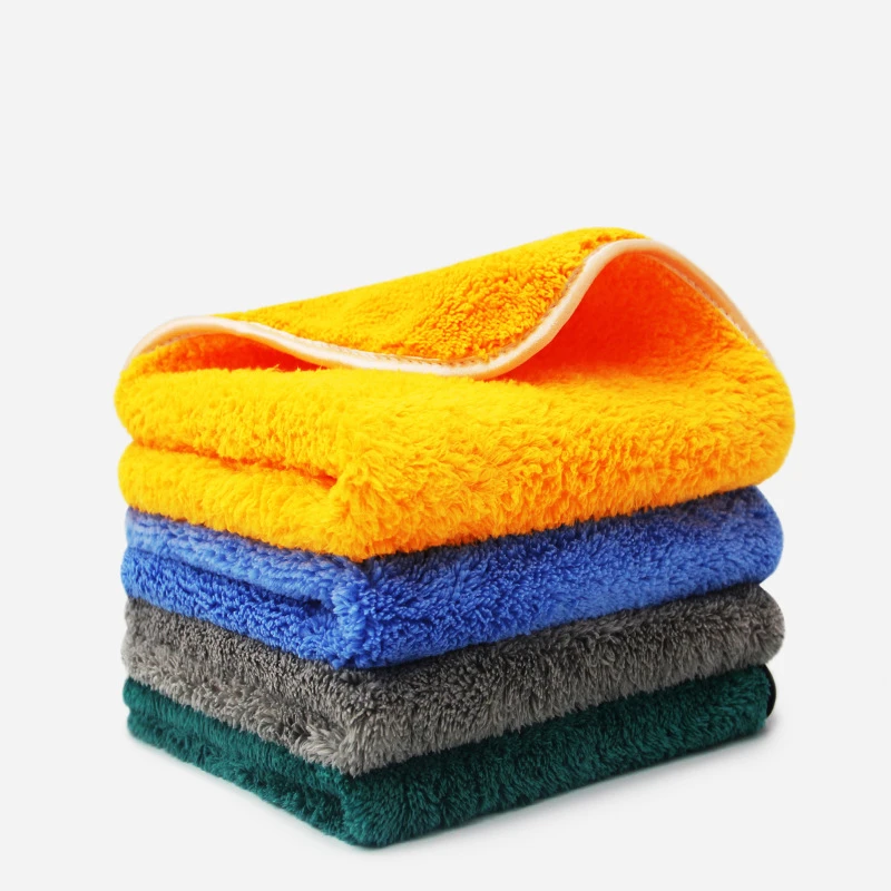 CX Quick Dry 30*40 Coral Velvet Hemming Table Cleaning Kitchen Dish Thick Microfiber Towel
