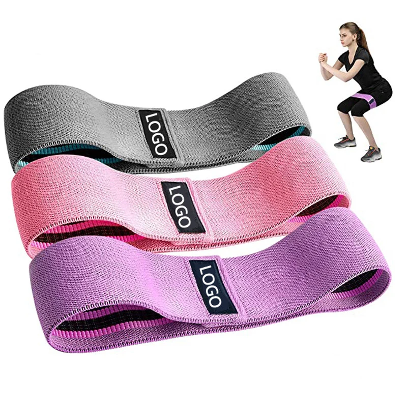 
Custom logo eco friendly excercise hip circle band set booty resistance bands 