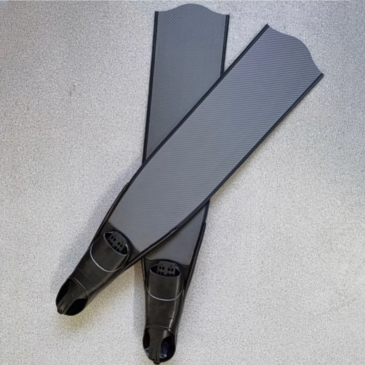 KUBO custom Pure Carbon Fiber Long spearfishing blade freediving Tech Diving Fins lifesaving Speed swimming fins