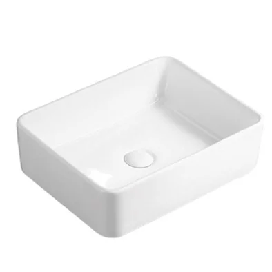 School S-923 Mall Hotel  bathroom rectangular bathroom counter top quality factory price  top ceramic art wash basin